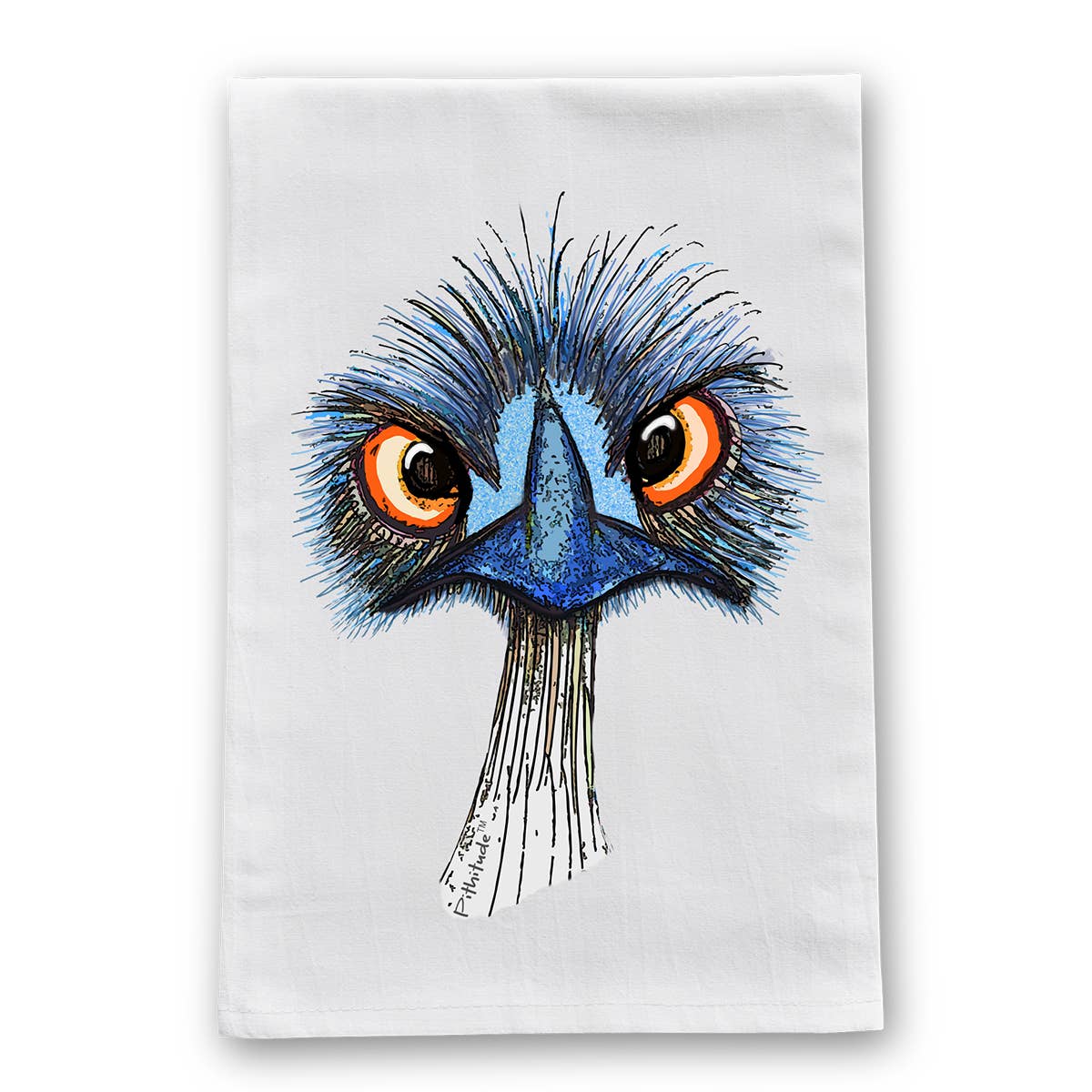 Idiot Chick Flour Sack Cotton Dish Towel by Pithitude 
